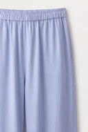 Wideleg Lastikli Bel Lyocell Pantolon - Mavi