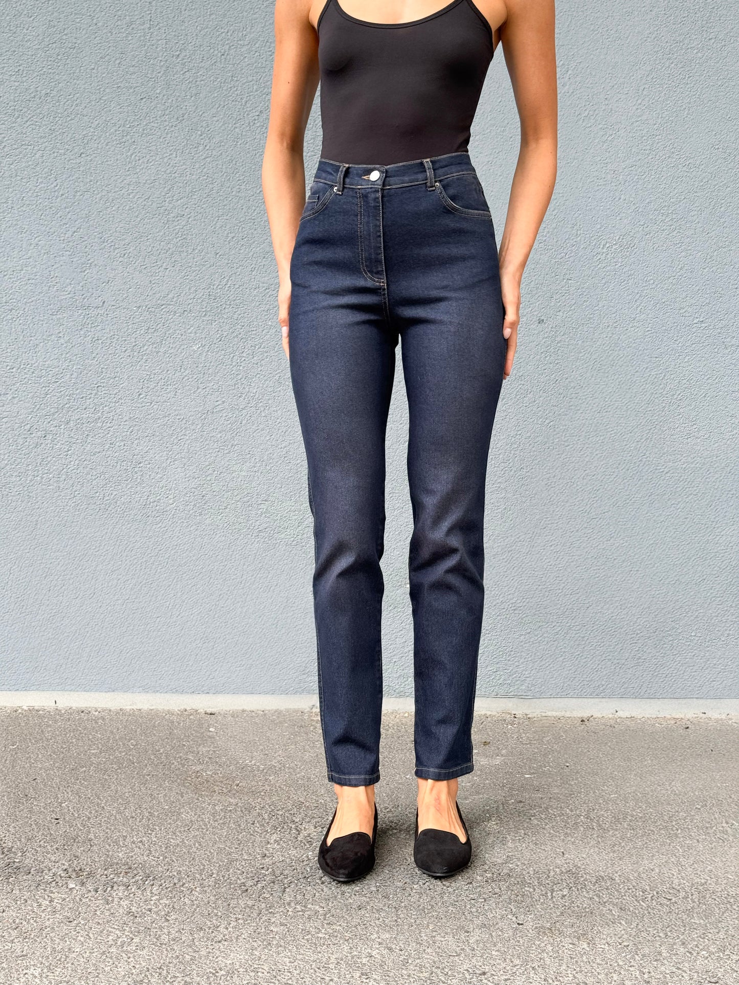 Yüksek Bel Bootcut Boru Paça Likralı Jeans