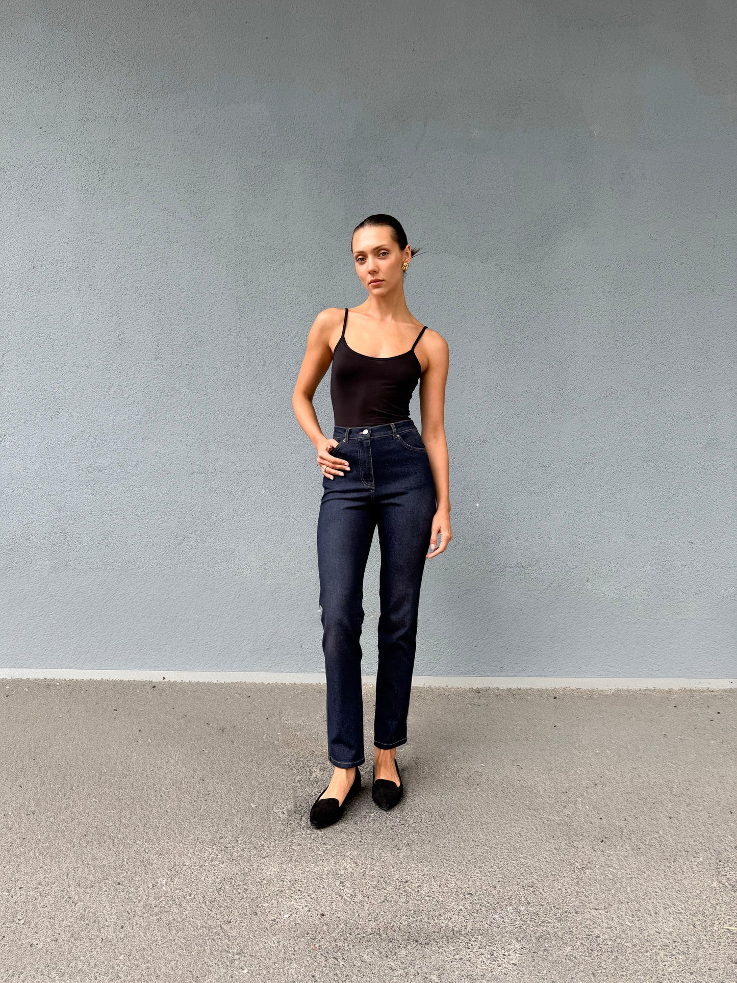 Yüksek Bel Bootcut Boru Paça Likralı Jeans