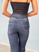 Yüksek Bel Bootcut Boru Paça Likralı Jeans