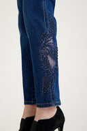 Bloom İşlemeli Bootcut Jeans
