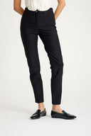 Kadın Yüksek Bel Vücut Toparlayıcı Örme Pantolon - Siyah