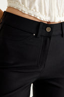 Women's High Waist Body Shaper Black Knitted Pants