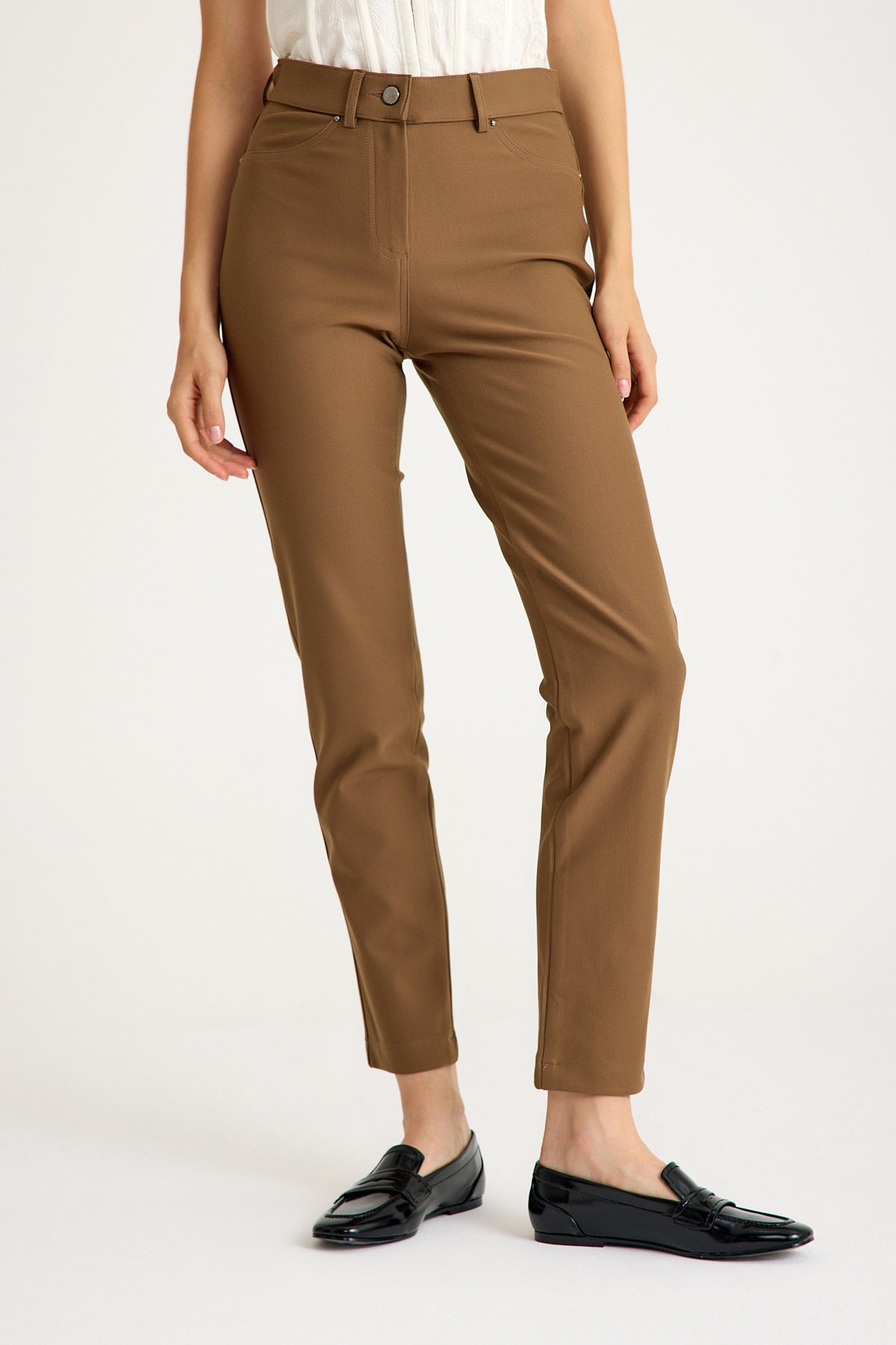 Bej Örme Pantalon