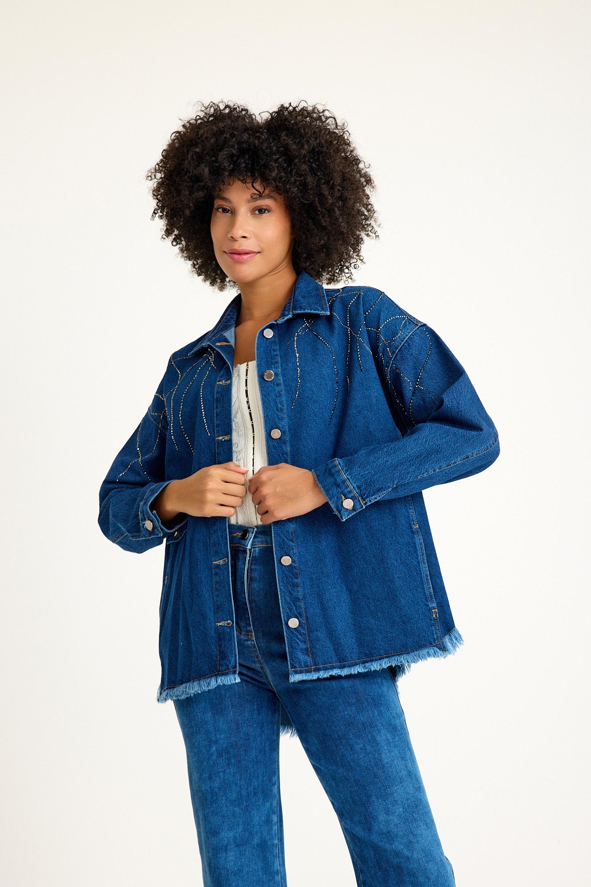 Autumn Oversize Denim Mavi Ceket