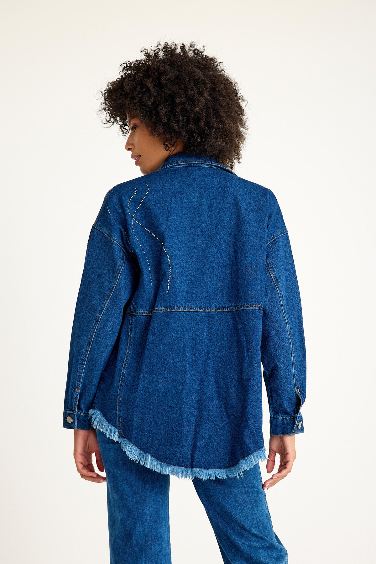 Autumn Oversize Denim Mavi Ceket