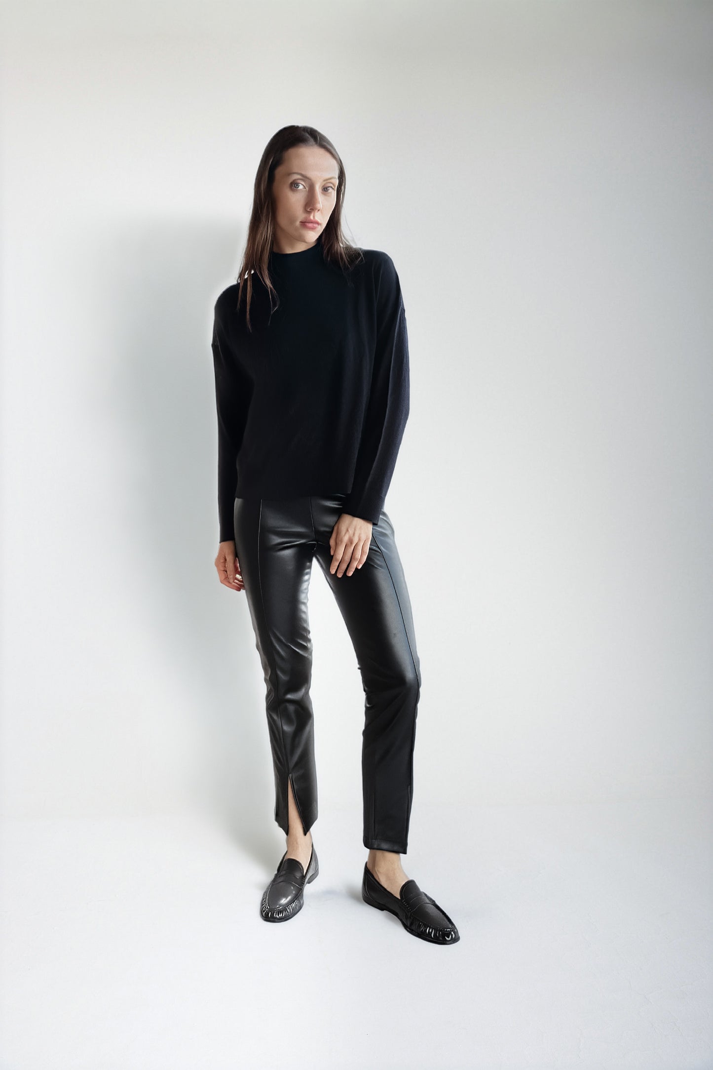 Termal Deri Toparlayıcı Yırtmaç Detaylı Yüksek Bel Tayt