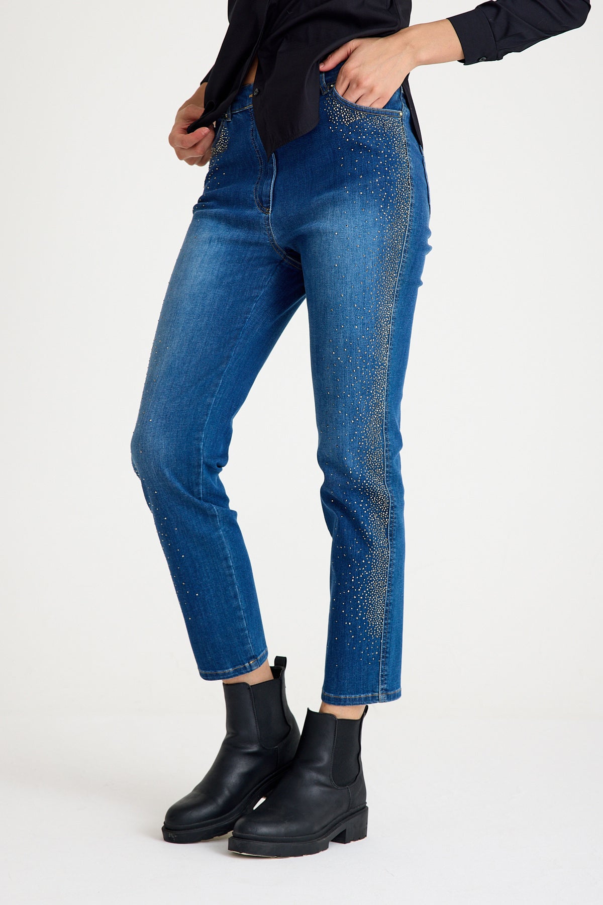 Expressive Taş Detaylı Slim Jeans