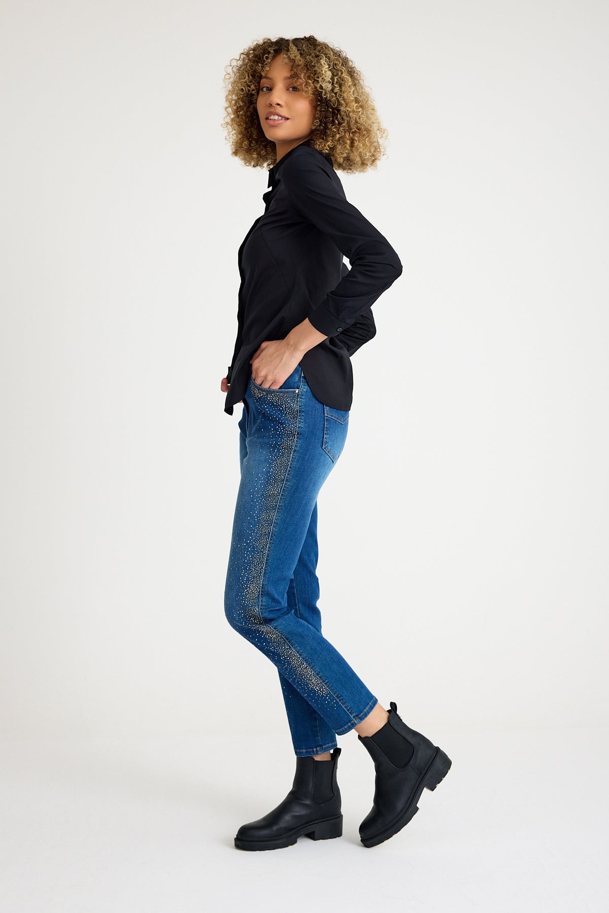 Expressive Taş Detaylı Slim Jeans