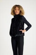Black Zippered Wool Vest