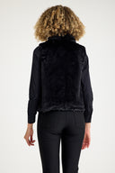 Black Zippered Wool Vest
