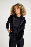 Black Zippered Wool Vest