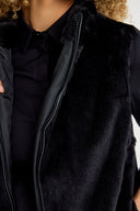 Black Zippered Wool Vest