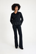 Yüksek Bel Likralı Loose Fit İspanyol Kalıp Jeans - Siyah