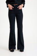 Yüksek Bel Likralı Loose Fit İspanyol Kalıp Jeans - Siyah