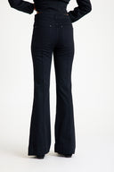 Yüksek Bel Likralı Loose Fit İspanyol Kalıp Jeans - Siyah