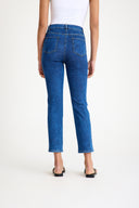 Tint İşleme Detaylı Yüksek Bel Slim Mavi Jeans