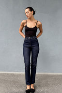 Yüksek Bel Bootcut Boru Paça Likralı Jeans