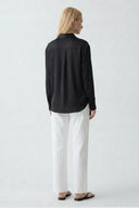 Women's White High-Waist Relaxed Fit Straight Cargo Pants