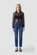 Bloom Mavi İşlemeli Bootcut Jeans