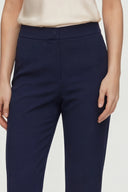 Yüksek Bel Düğme ve Fermuar Detaylı Bootcut Krep Pantolon - Laci