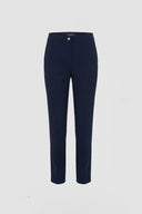 Yüksek Bel Düğme ve Fermuar Detaylı Bootcut Krep Pantolon - Laci