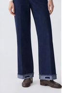 Mavi Lastikli Bel Denim Kot Pantolon