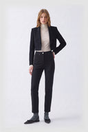 Women's High Waist Body Shaper Black Knitted Pants