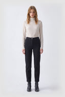 Women's High Waist Body Shaper Black Knitted Pants