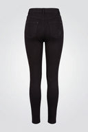 High-Waist Black Lycra Shaping Denim Leggings