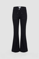 Yüksek Bel Likralı Flare Fit Siyah Kot Pantolon