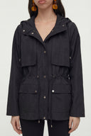 Modern Siyah Su Geçirmez Hafif Rüzgarlık Yağmurluk