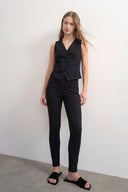 Black Denim Vest