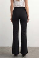 Stone-Embroidered Modal Flare Trousers