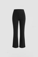 Stone-Embroidered Modal Flare Trousers